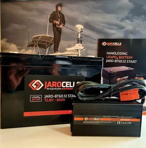 Batterie de démarrage JAROCELLS 12v 60A avec Chargeur 12v 20A