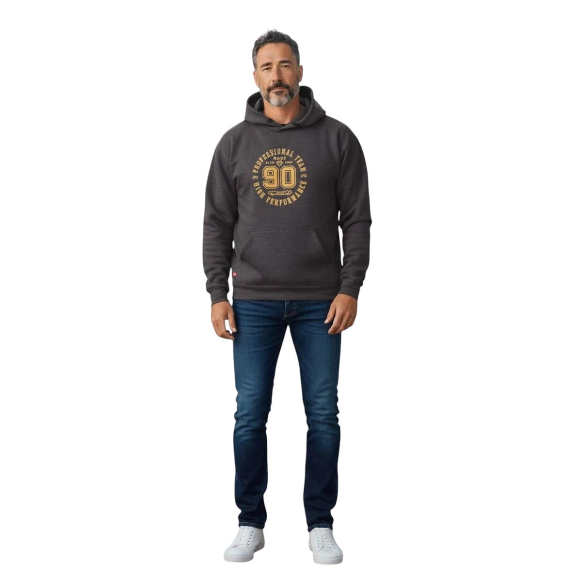 Sweat à capuche Gris Vintage Hart Taille: 2XL