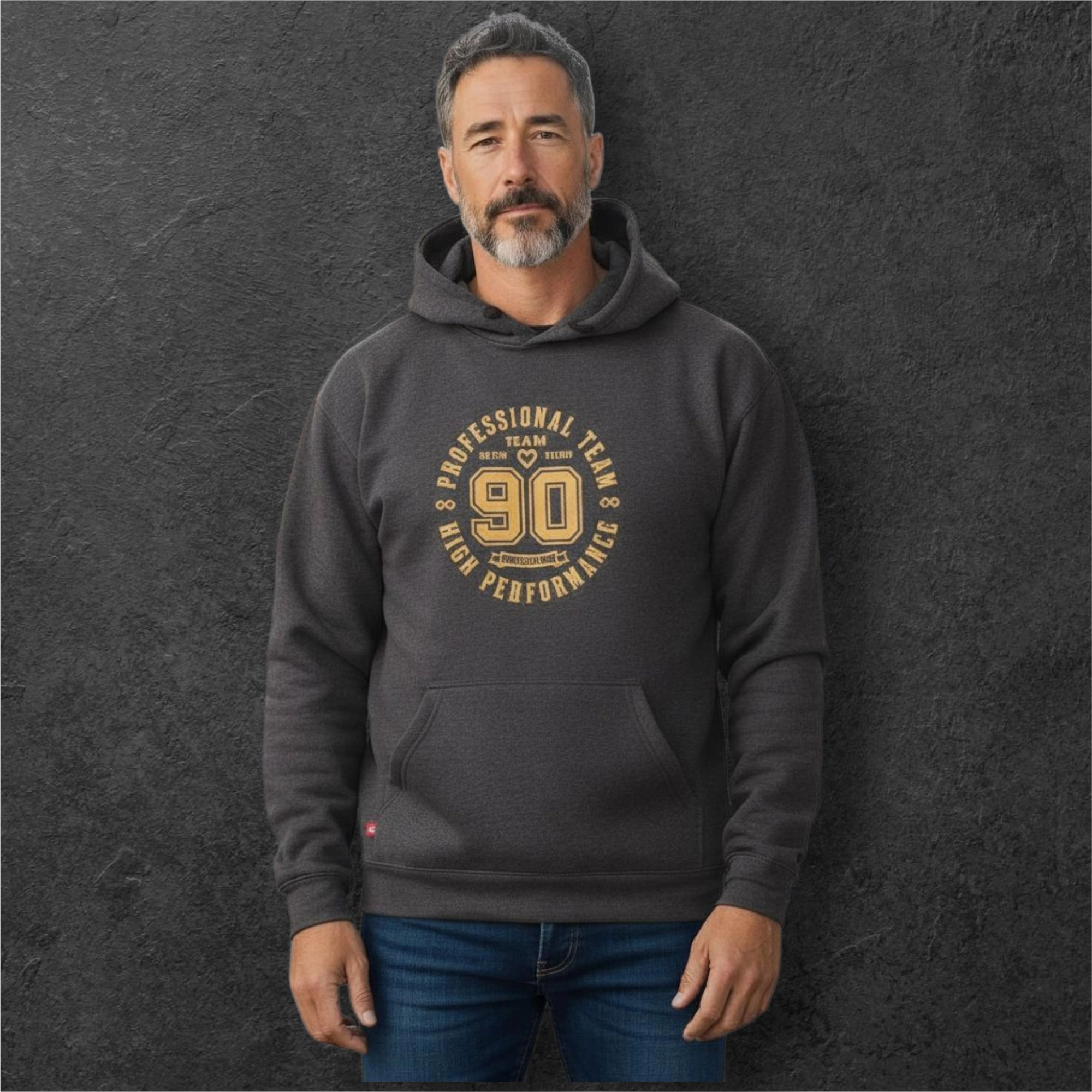 Sweat à capuche Gris Vintage Hart Taille: XL