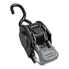 Sangle d'arrimage rétractable BoatBuckle Mini G3 noire avec crochet pour remorque de bateau chez Crisafish