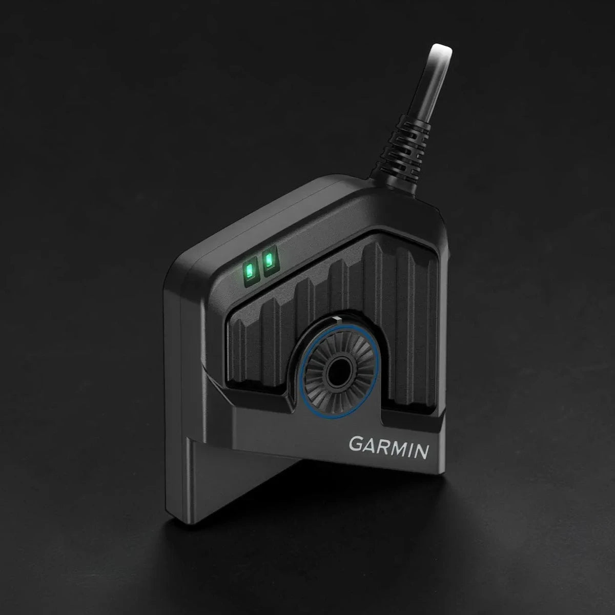 Capteur de puissance Garmin noir avec indicateurs LED verts pour cyclisme, proposé par Crisafish