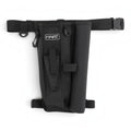 Ceinture de pêche Crisafish HART noire avec support de canne rigide, sangle de cuisse ajustable et anneaux en D.