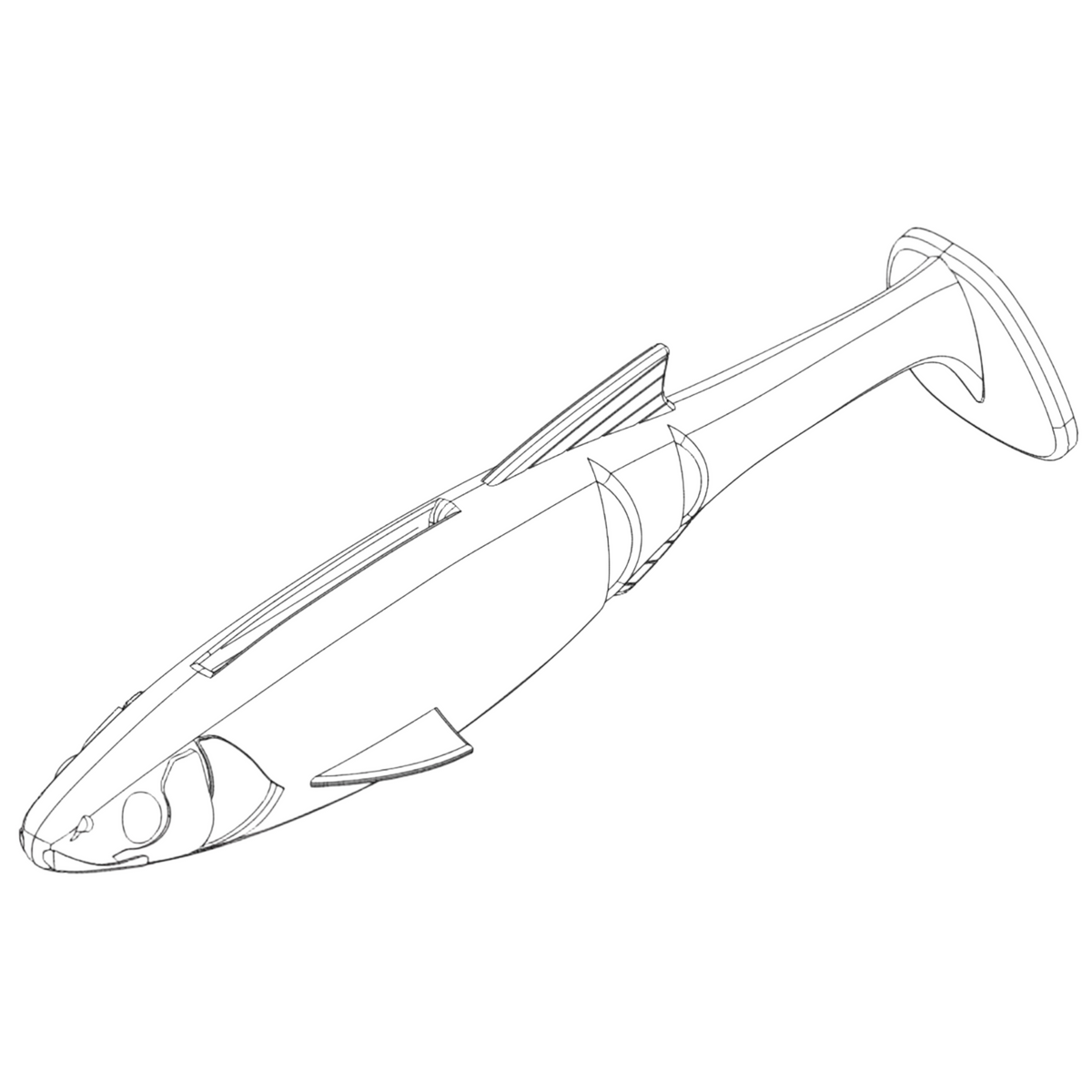Leurre souple Crisafish HART Harris MIG de 5 pouces avec silhouette hydrodynamique pour la pêche aux carnassiers