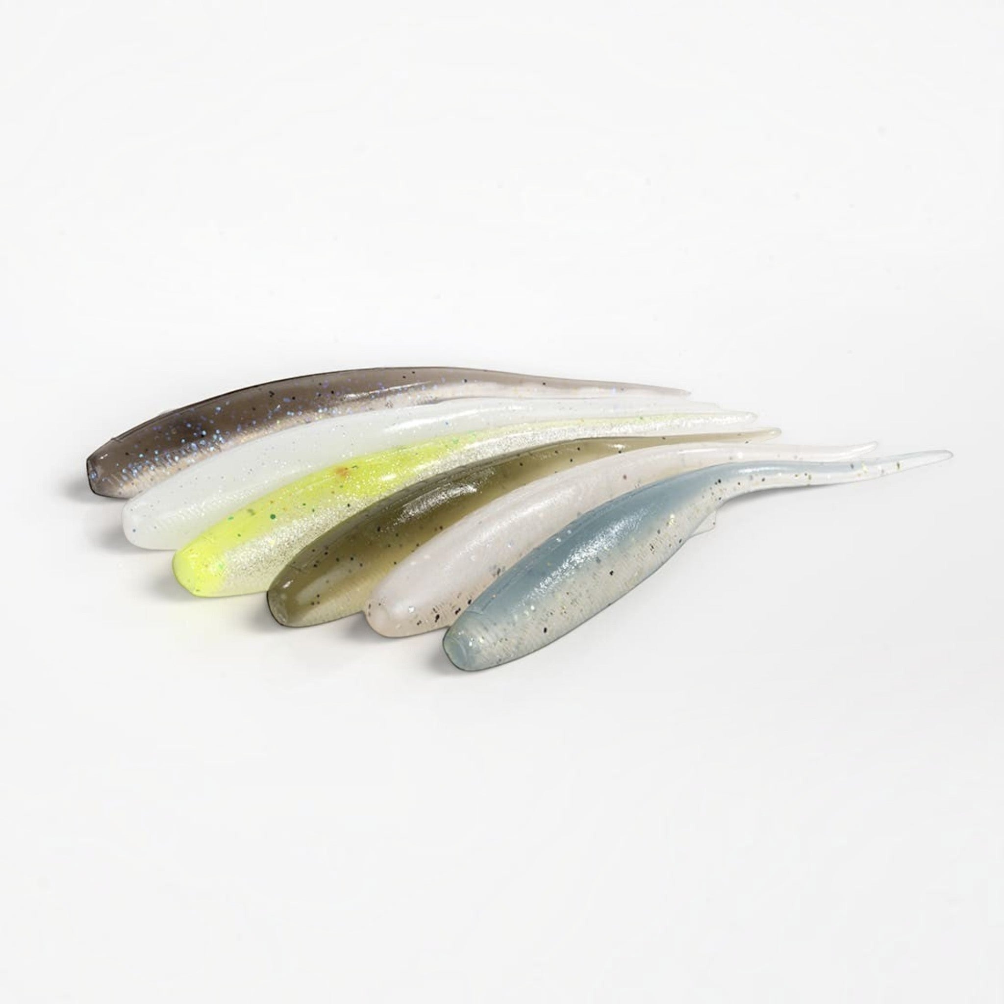 Assortiment de leurres souples Crisafish HART MICRO DMK aux couleurs variées avec paillettes pour la pêche