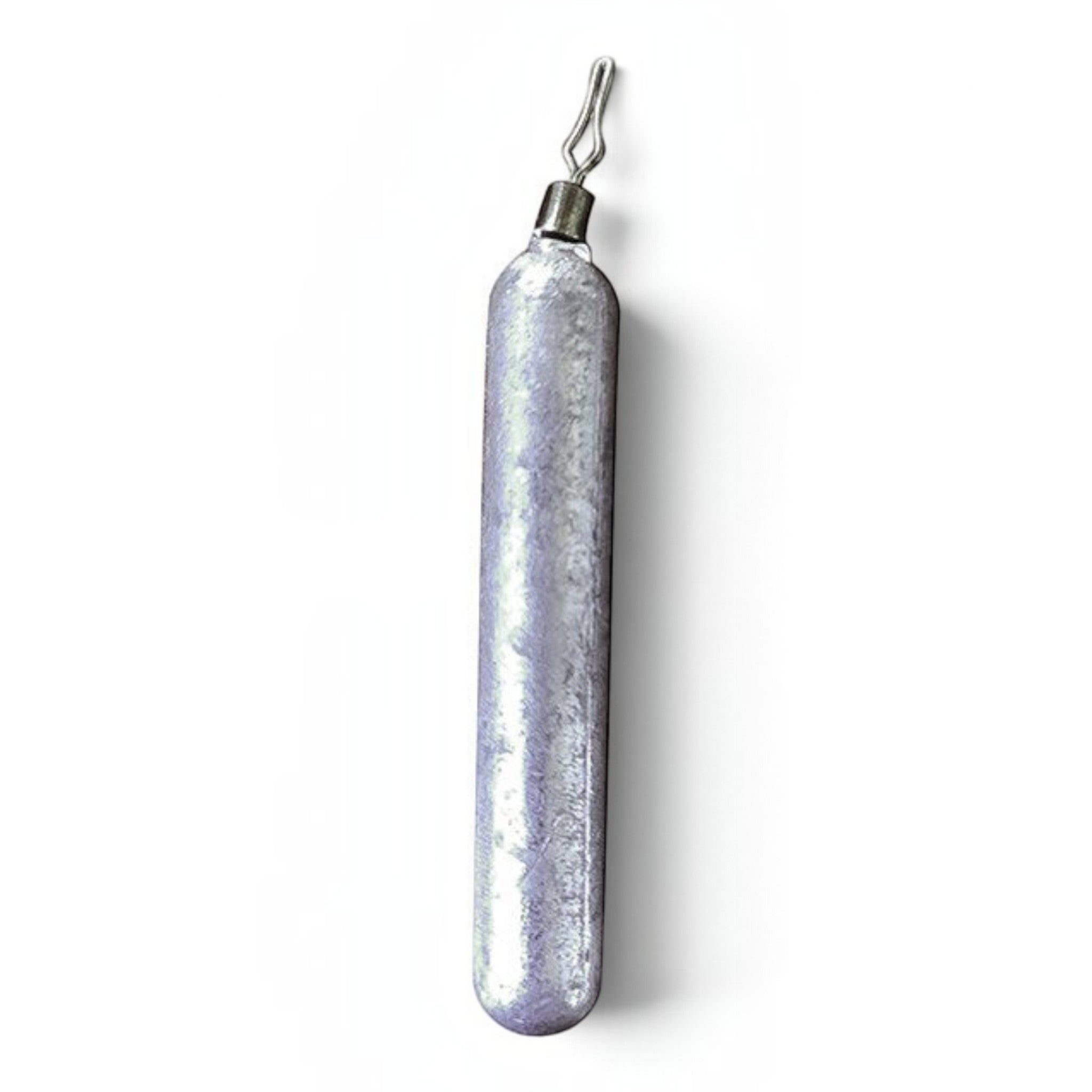 Plomb de pêche cylindrique Crisafish en plomb gris avec attache métallique pour montage de ligne de fond