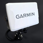 Crisafish support de montage réglable en aluminium noir pour écran d'échosondeur Garmin, idéal pour la pêche en bateau.