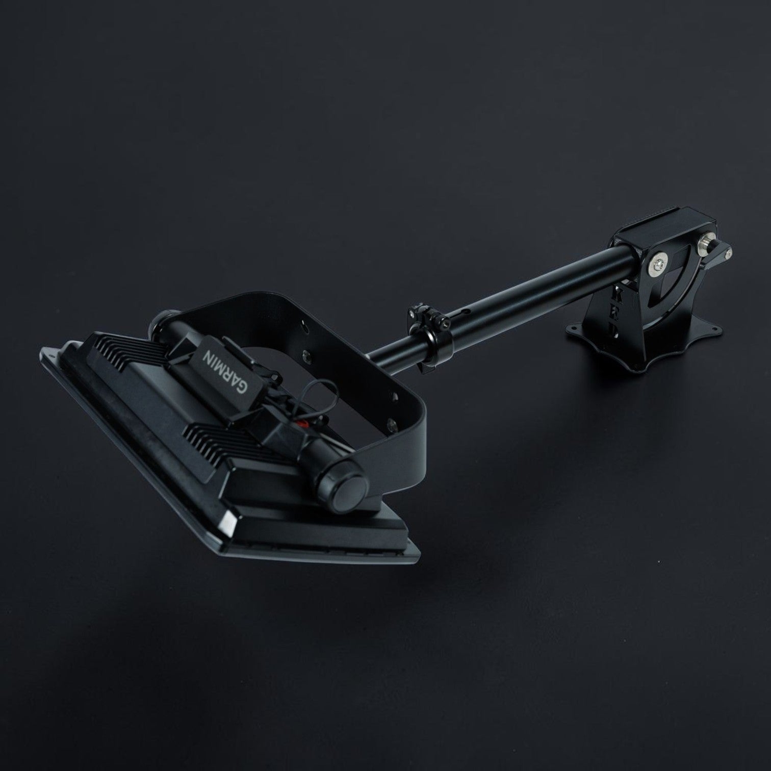 Crisafish support de montage réglable pour écran d'échosondeur noir en aluminium robuste, idéal pour la pêche en bateau.