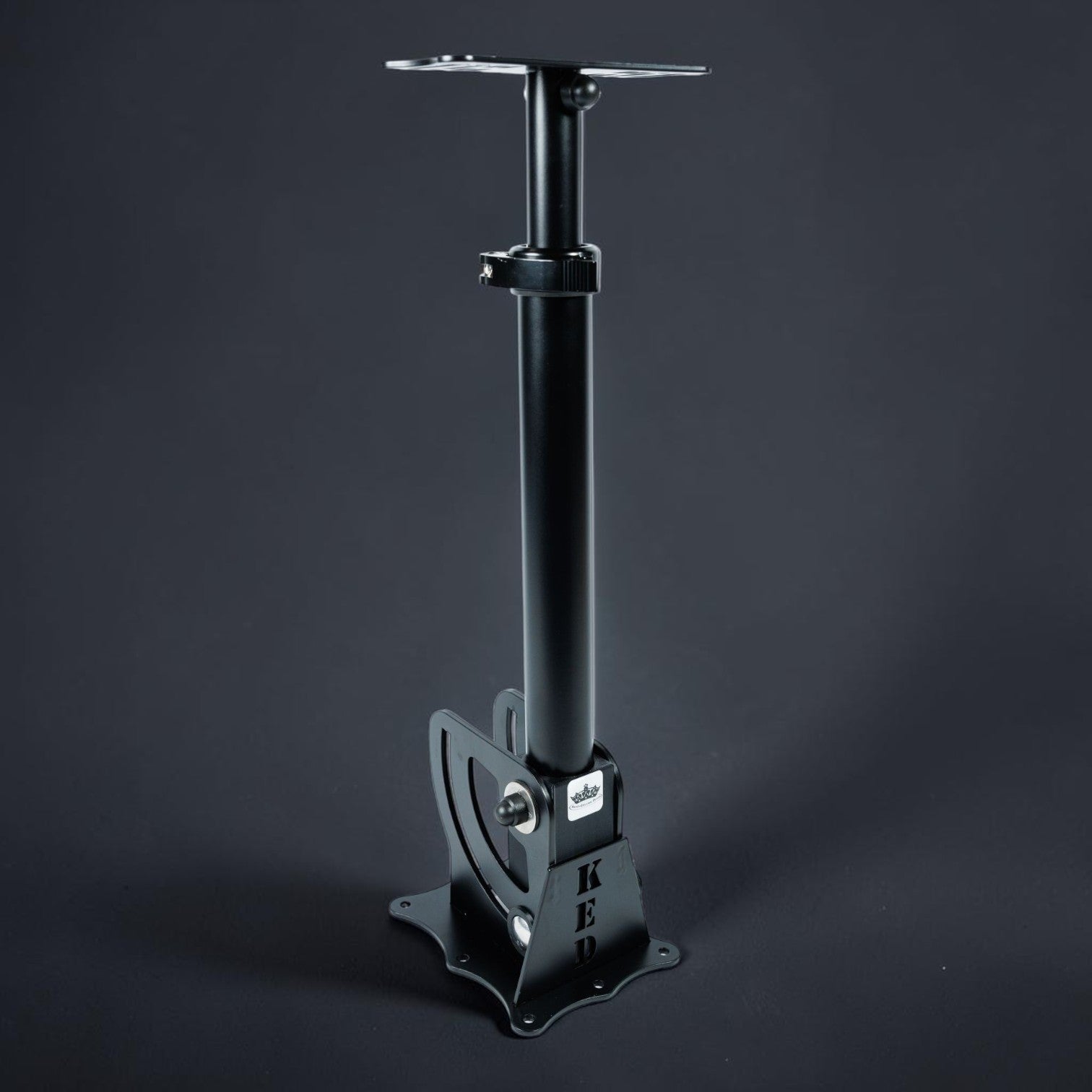 Crisafish support de montage réglable noir en aluminium pour écran d'échosondeur, idéal pour la pêche en bateau.
