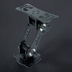 Support d'écran d'échosondeur Crisafish noir en aluminium réglable pour pêche en bateau, fixation robuste.