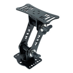 Support d'écran d'échosondeur Crisafish noir en aluminium réglable pour pêche en bateau, fixation robuste.