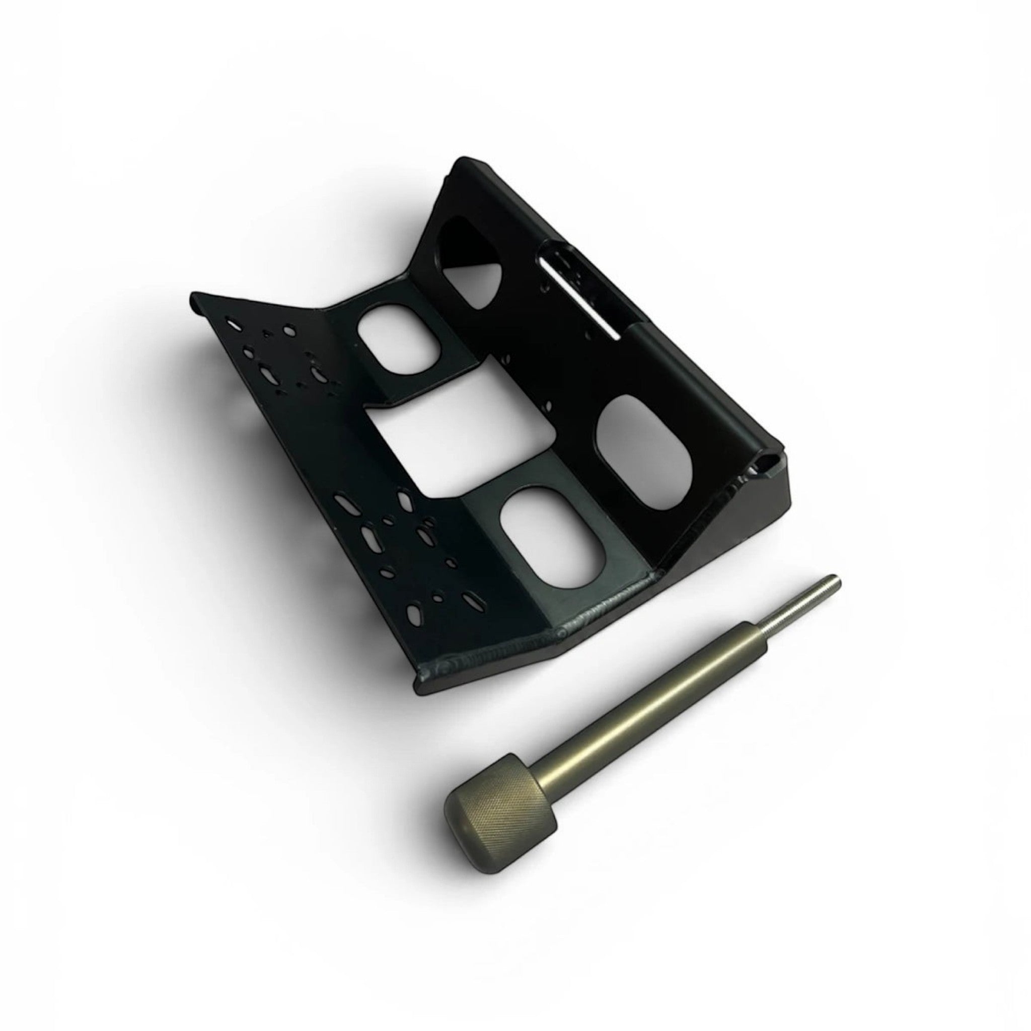 Support de montage Crisafish en acier noir mat avec goupille de verrouillage pour accessoires de pêche