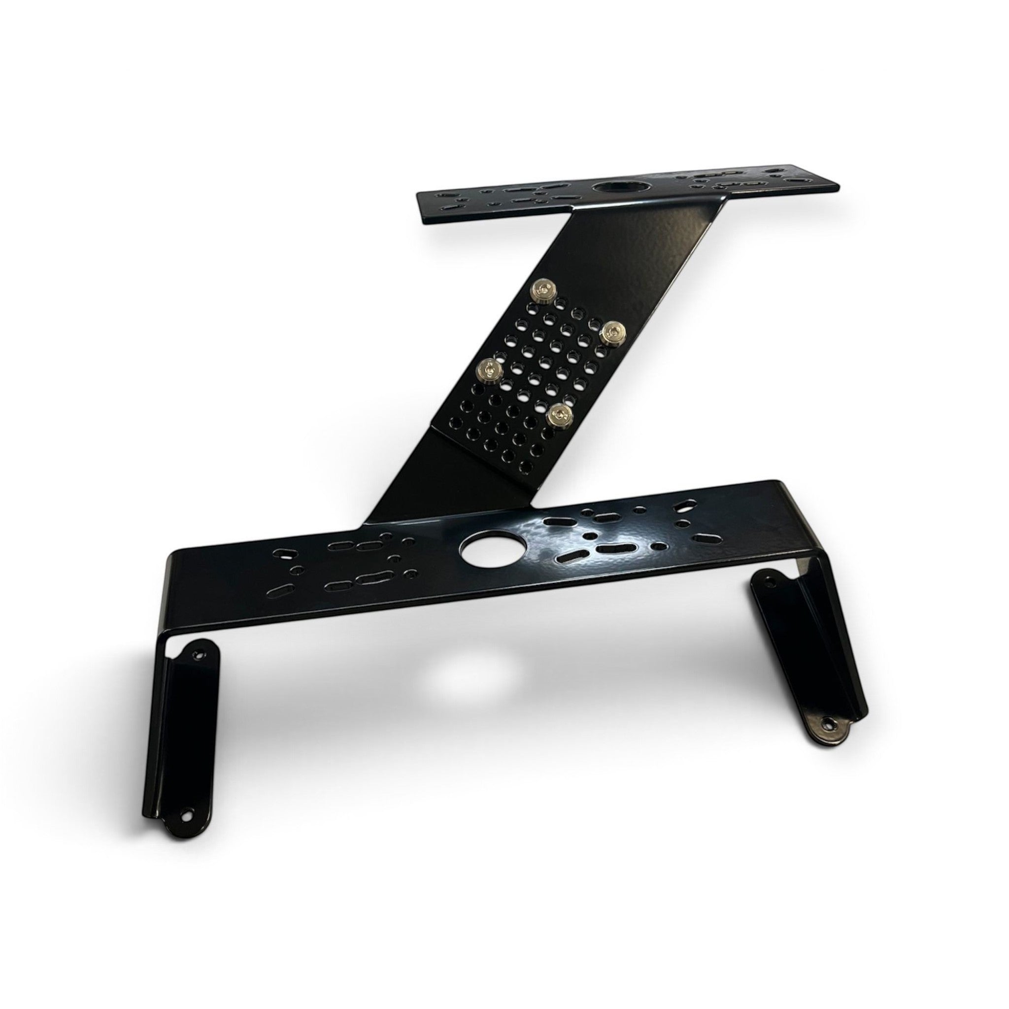 Support de montage articulé Crisafish en acier noir pour accessoires de bateau avec multiples points de fixation