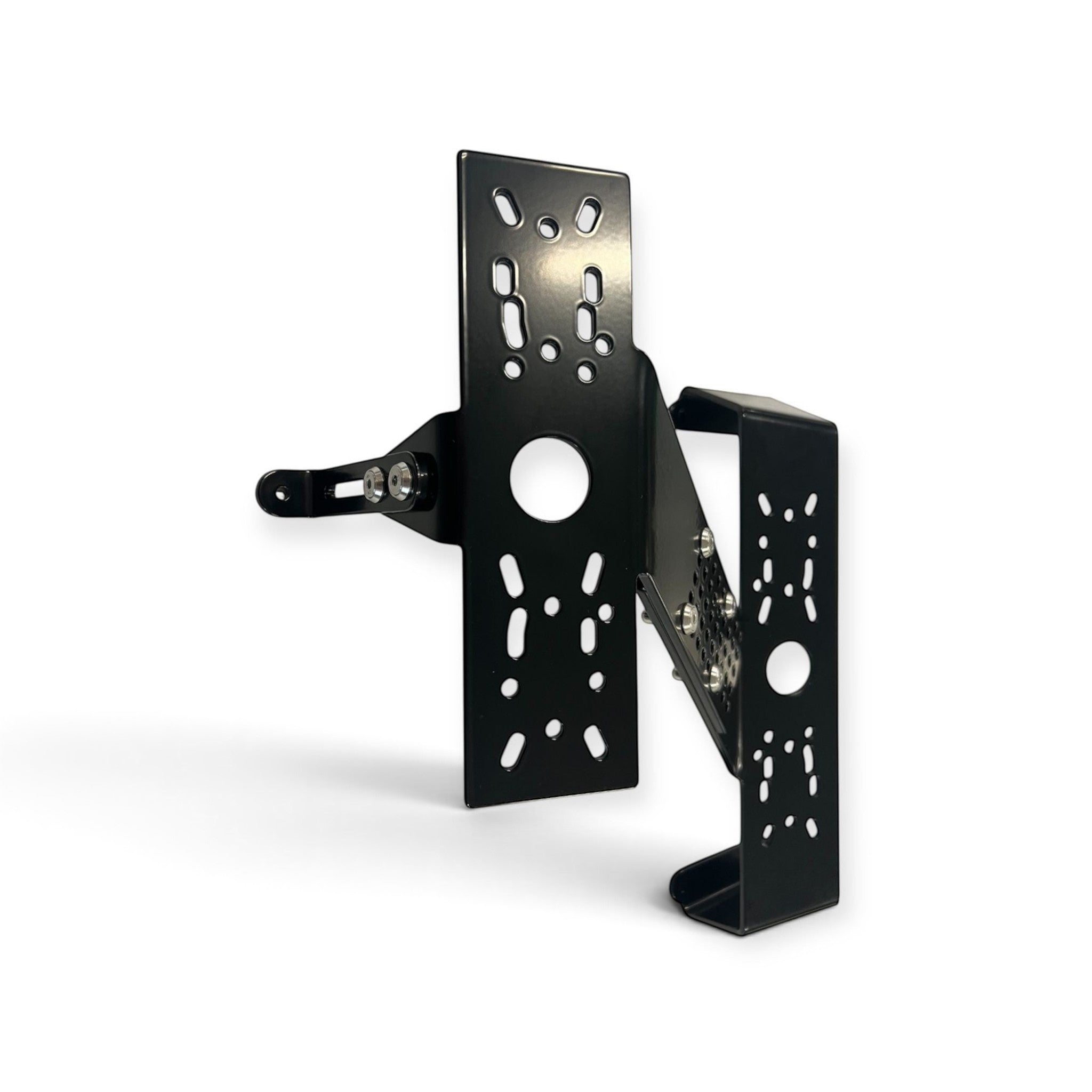 Support de montage articulé Crisafish en acier noir pour accessoires de bateau avec multiples points de fixation