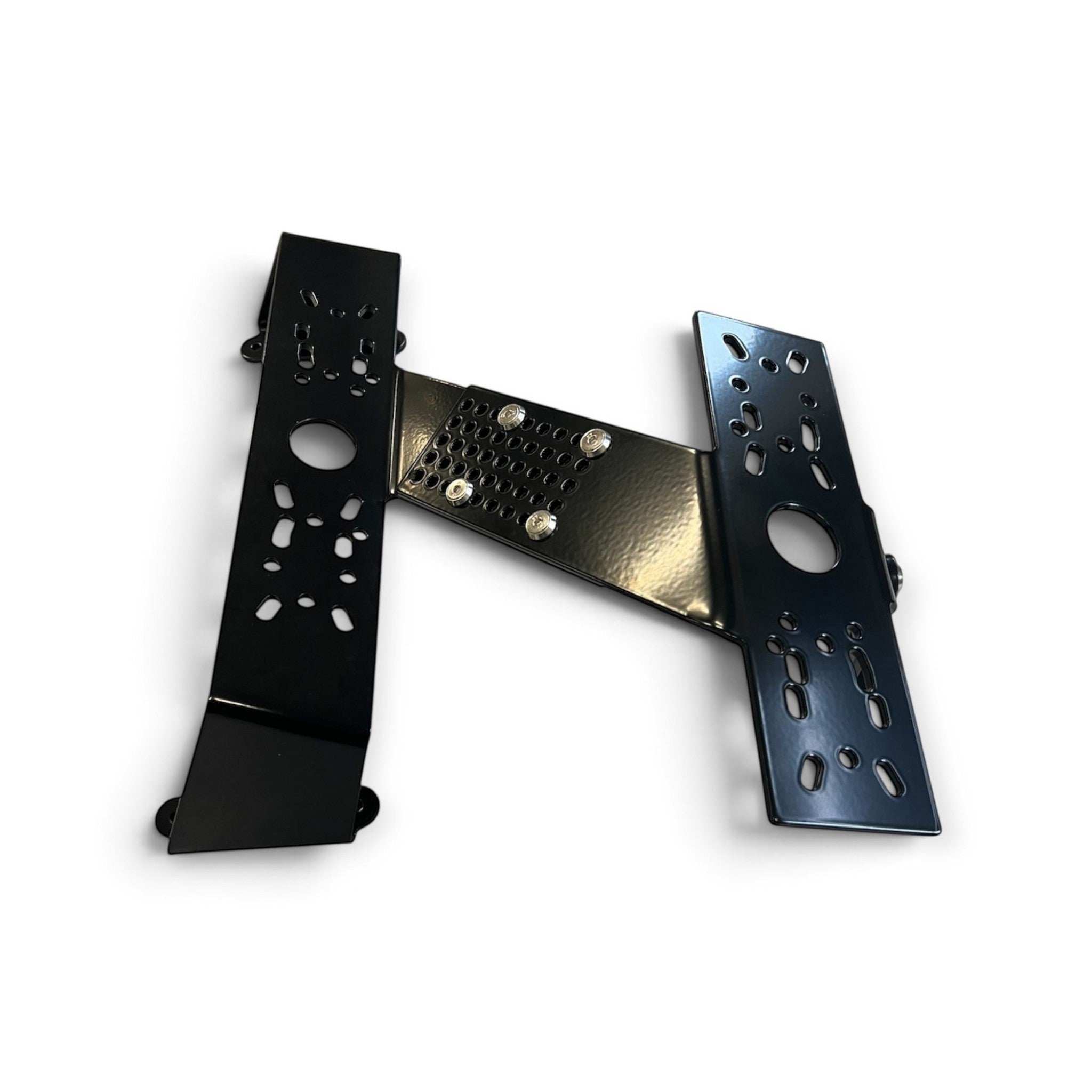 Support de montage articulé Crisafish en acier noir pour accessoires de bateau avec multiples points de fixation