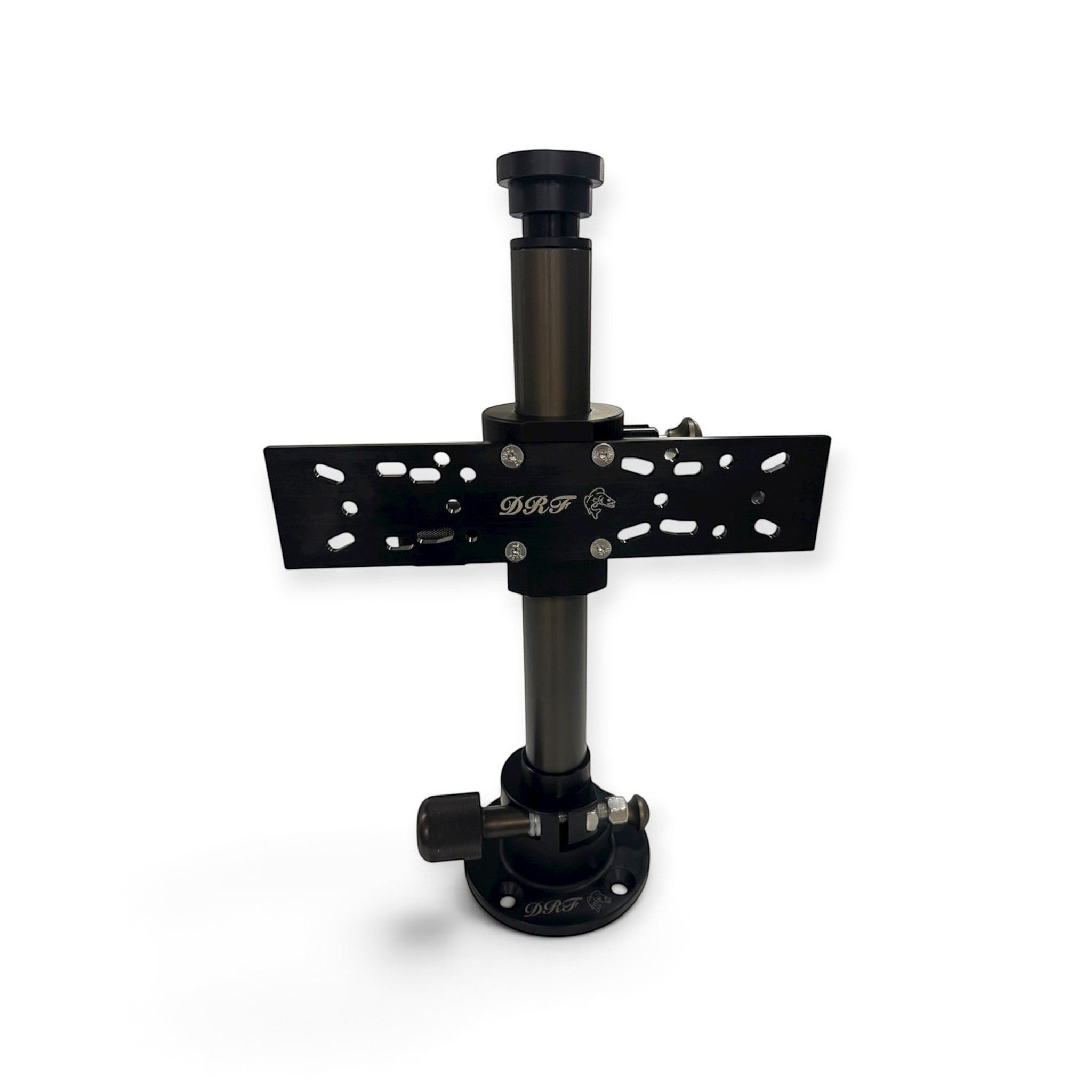 Support de montage articulé Crisafish en aluminium anodisé noir pour équipement de pêche avec réglage de précision