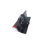 Règle de mesure Hart pliable noire et rouge pour la pêche sportive avec graduations lisibles et sangle de transport.