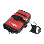 Sac de conservation de pêche Hart pliable rouge en matériau résistant avec poignée et corde de sécurité