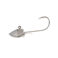 Tête plombée articulée Swimming Delta argentée avec hameçon robuste pour leurre souple de pêche