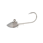 Tête plombée articulée Swimming Delta argentée avec hameçon robuste pour leurre souple de pêche